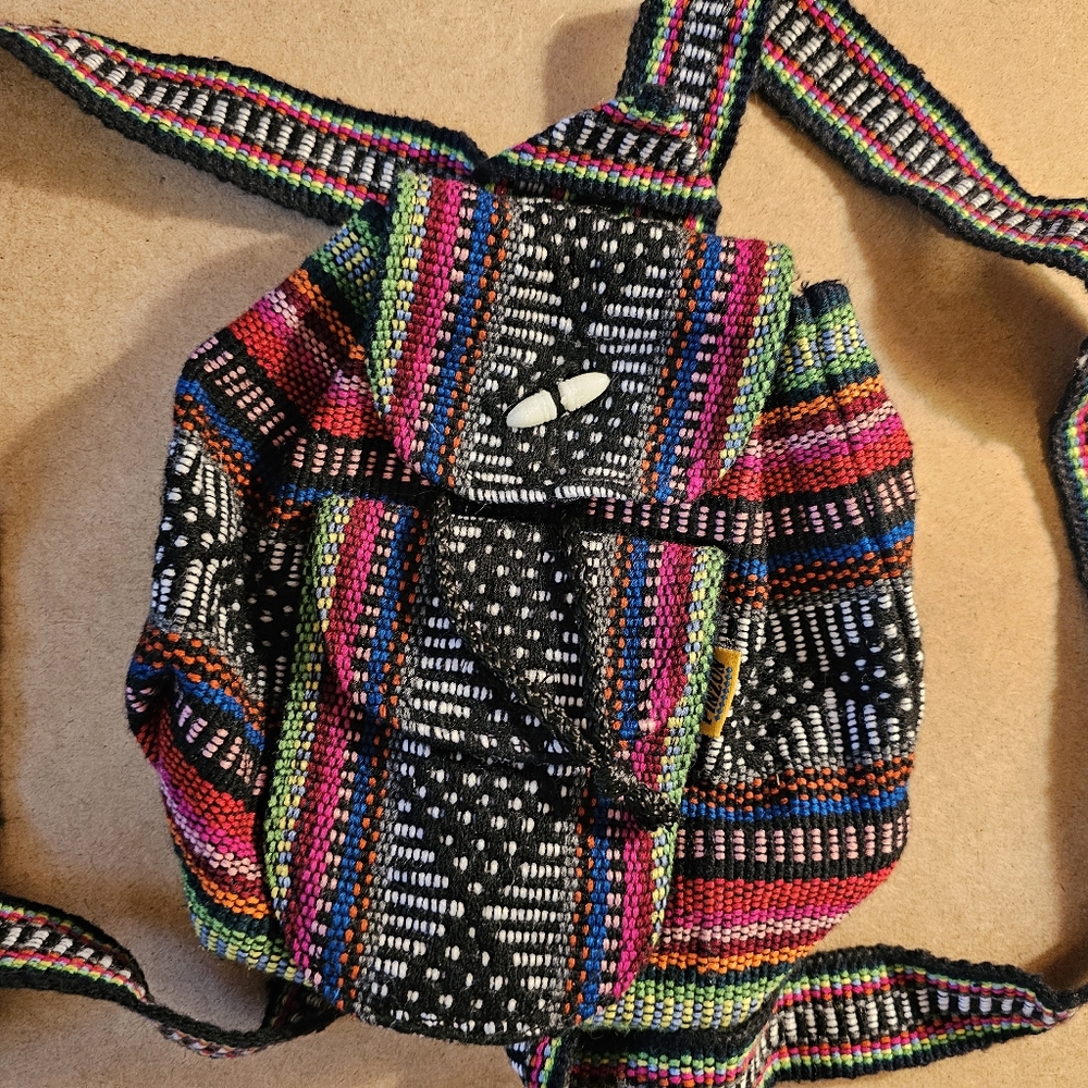 Authentic mexican mini backpack